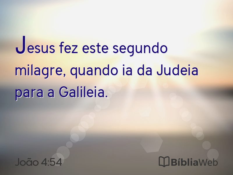 João 4:54 em imagem para compartilhar