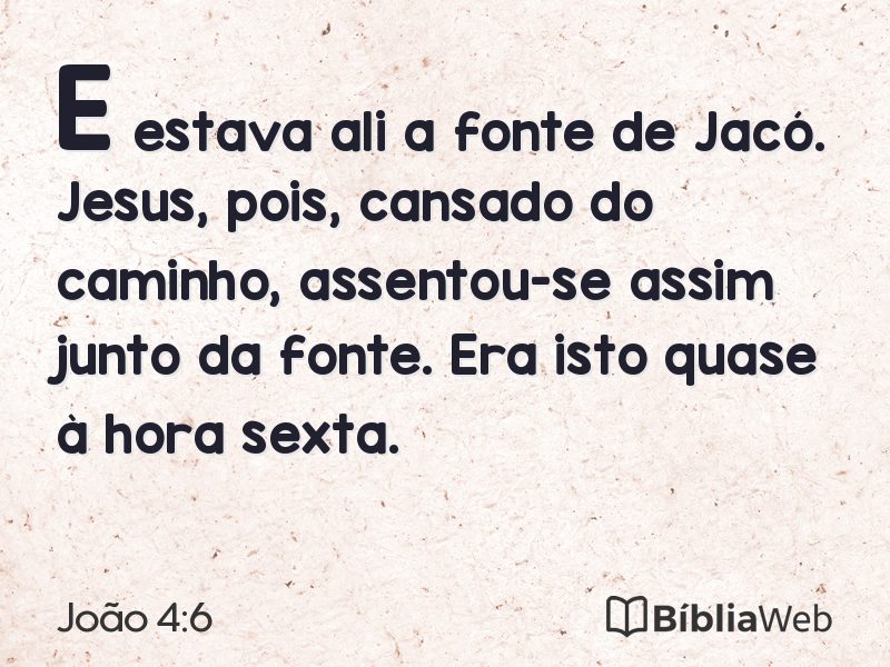 João 4:6 em imagem para compartilhar