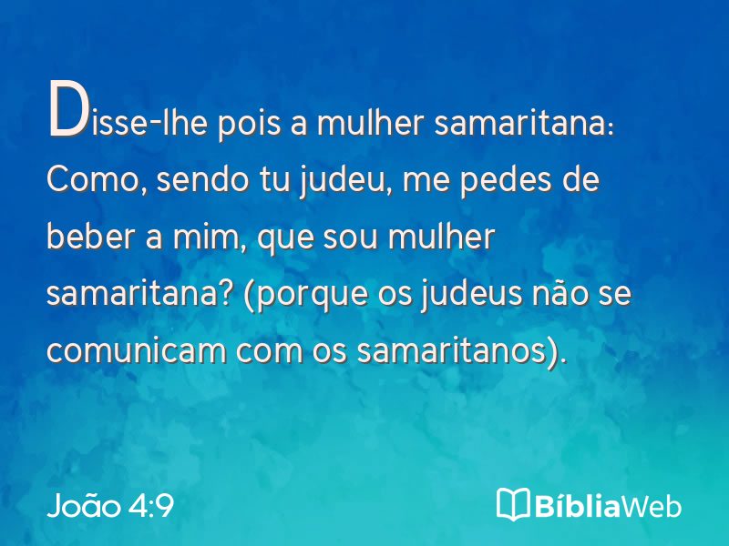 João 4:9 em imagem para compartilhar