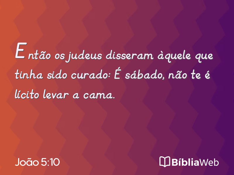 João 5:10 em imagem para compartilhar