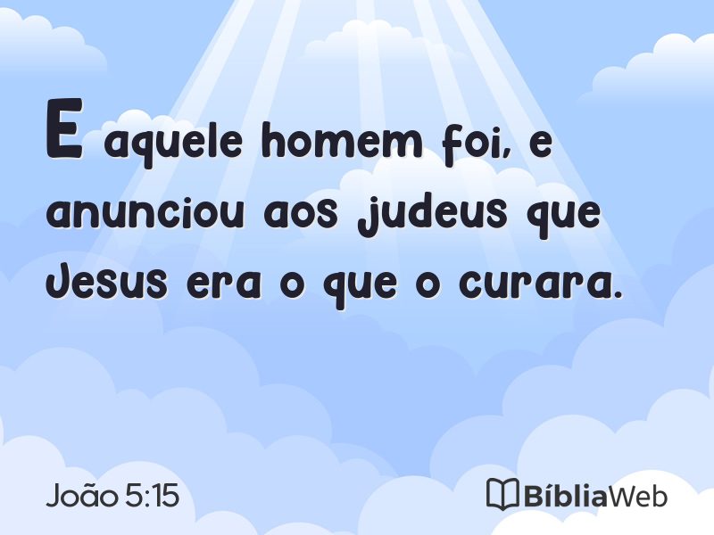 João 5:15 em imagem para compartilhar