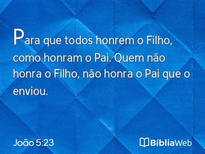 João 5:23 em imagem para compartilhar