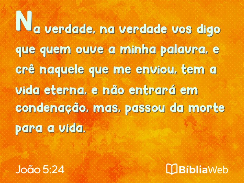 João 5:24 em imagem para compartilhar