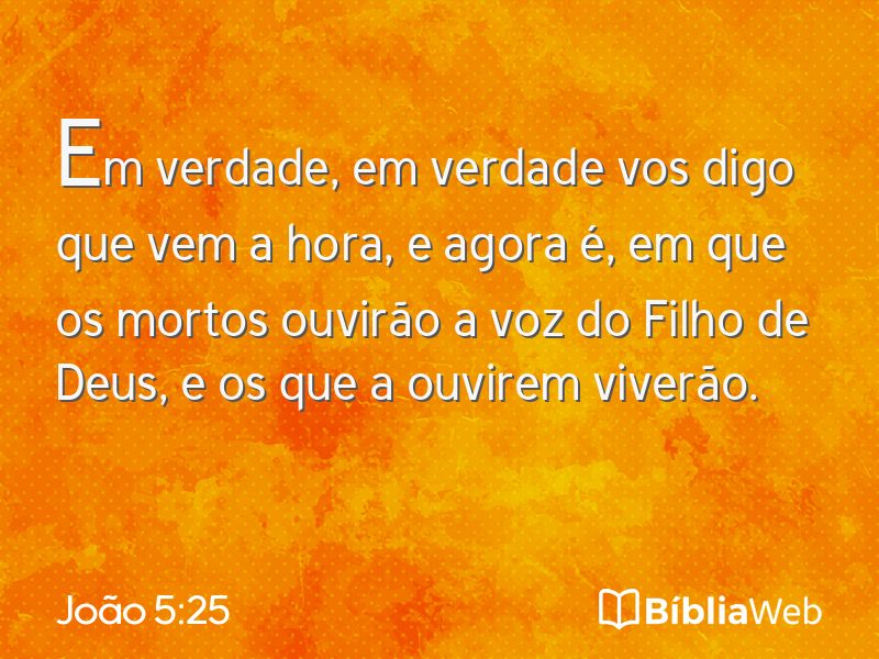 João 5:25 em imagem para compartilhar