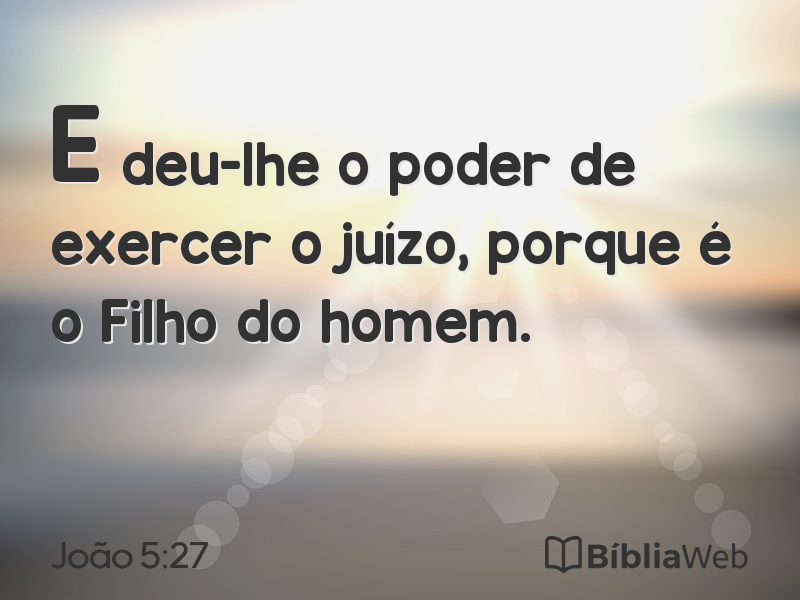 João 5:27 em imagem para compartilhar