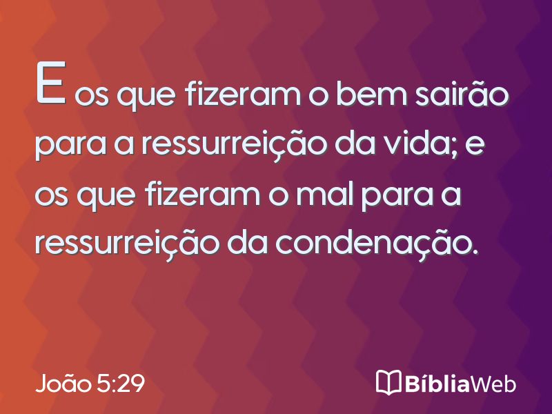 João 5:29 em imagem para compartilhar