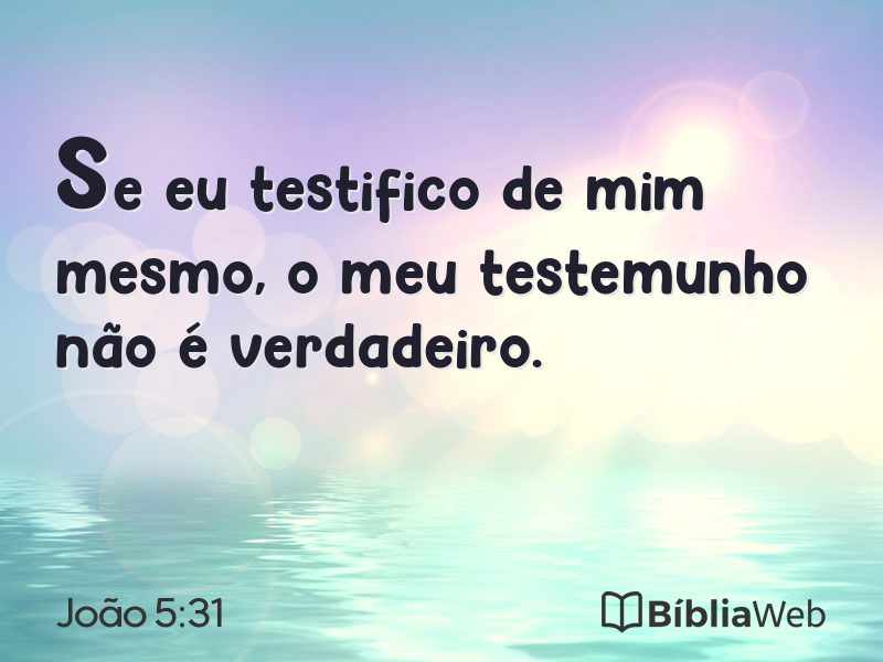 João 5:31 em imagem para compartilhar