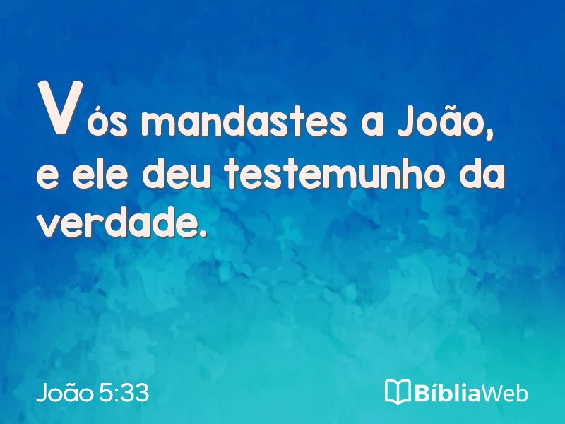 João 5:33 em imagem para compartilhar
