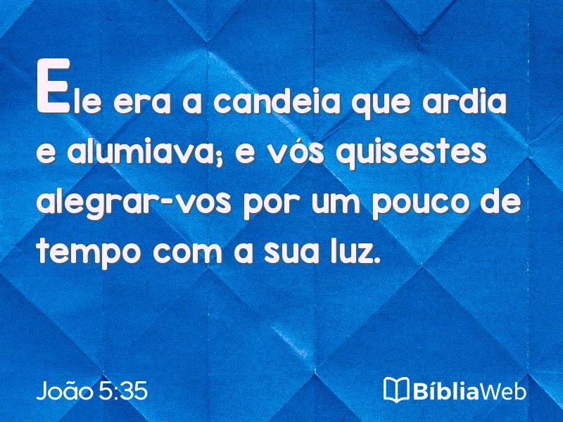 João 5:35 em imagem para compartilhar