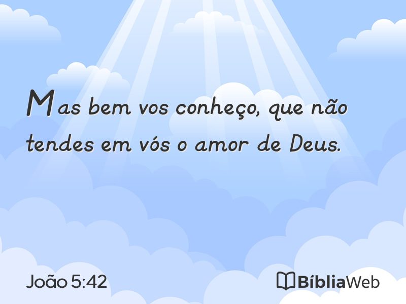 João 5:42 em imagem para compartilhar