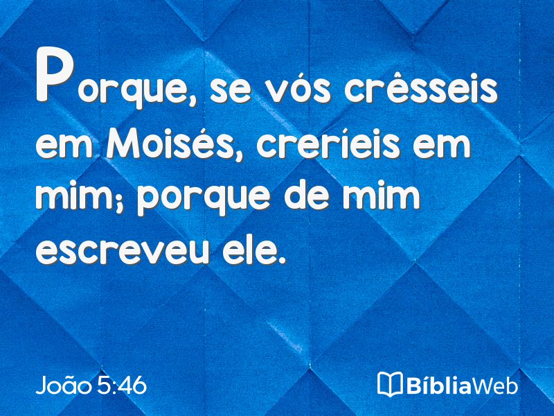 João 5:46 em imagem para compartilhar
