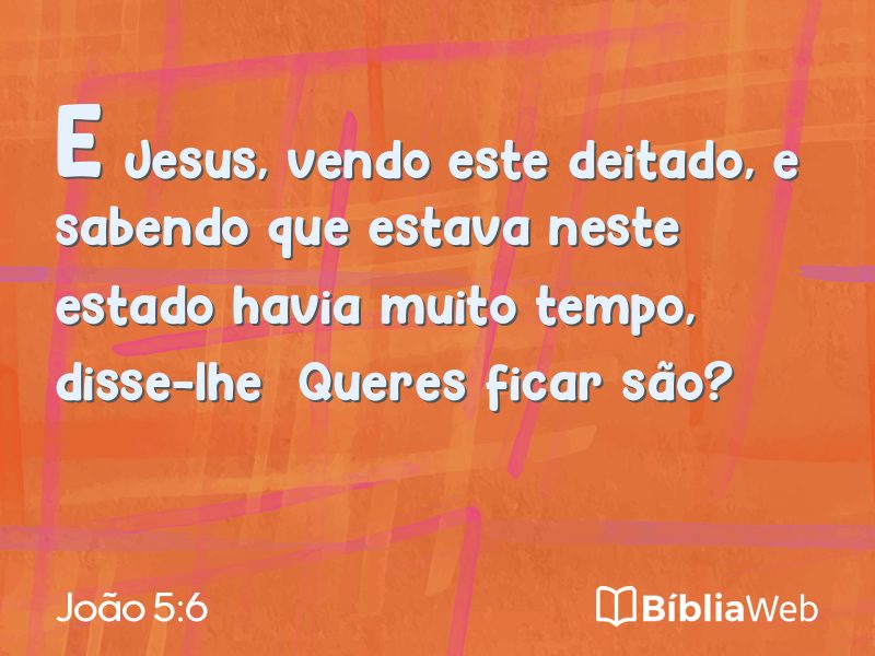 João 5:6 em imagem para compartilhar