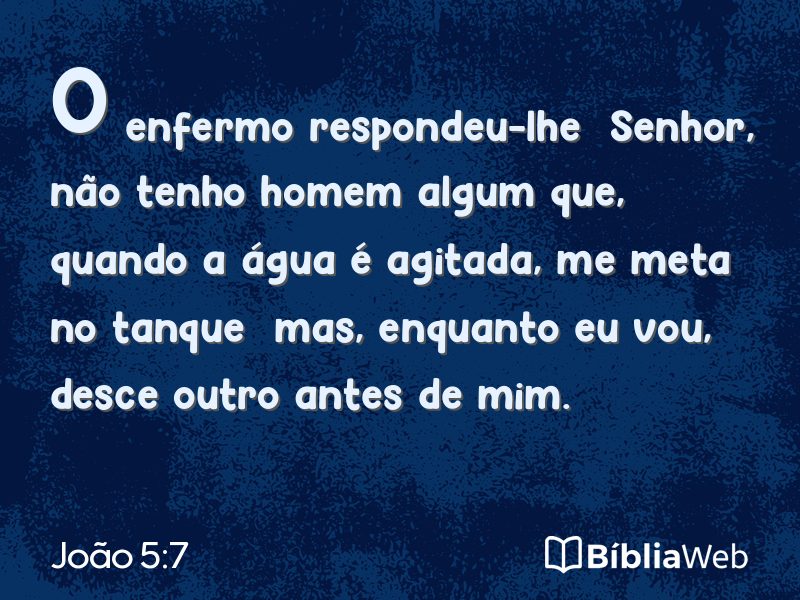João 5:7 em imagem para compartilhar