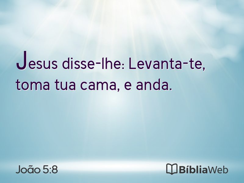 João 5:8 em imagem para compartilhar