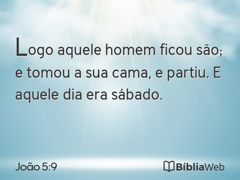 João 5:9 em imagem para compartilhar