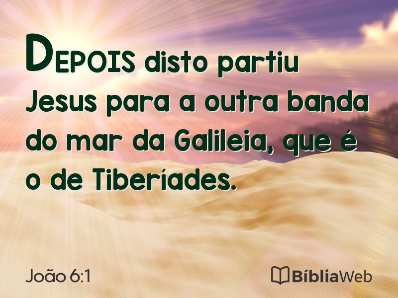 João 6:1 em imagem para compartilhar