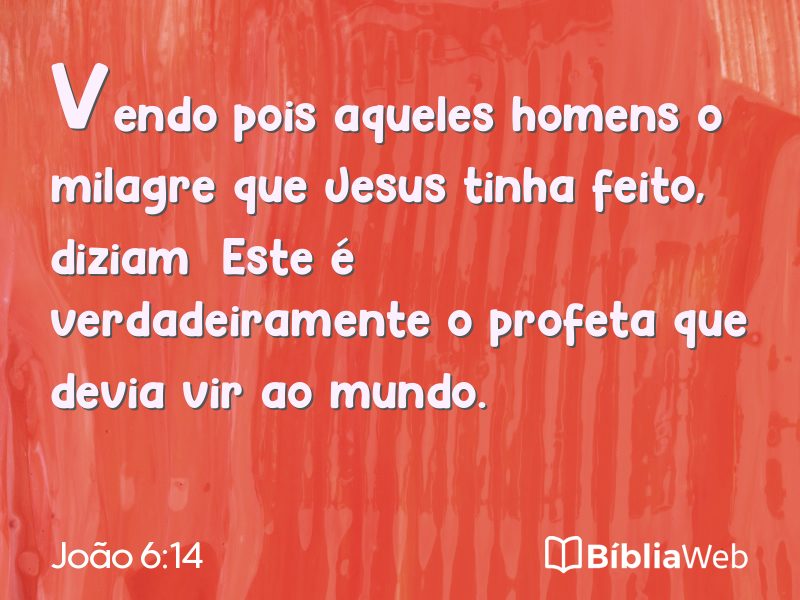 João 6:14 em imagem para compartilhar