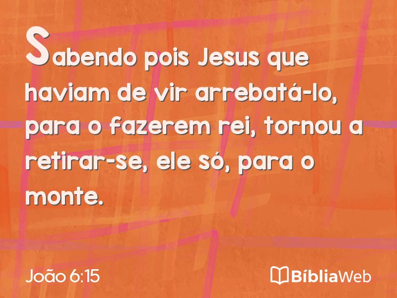 João 6:15 em imagem para compartilhar