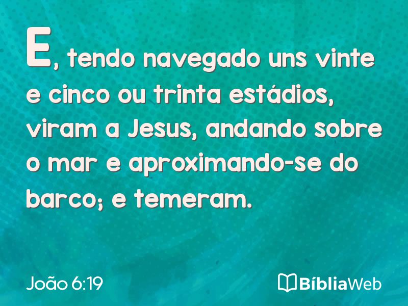 João 6:19 em imagem para compartilhar