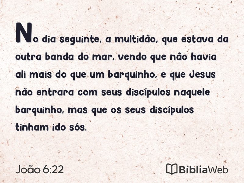 João 6:22 em imagem para compartilhar