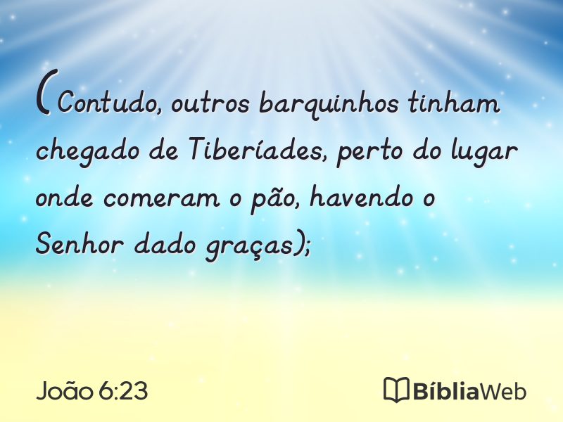 João 6:23 em imagem para compartilhar