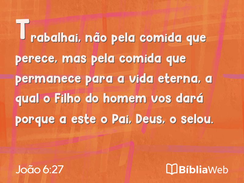 João 6:27 em imagem para compartilhar