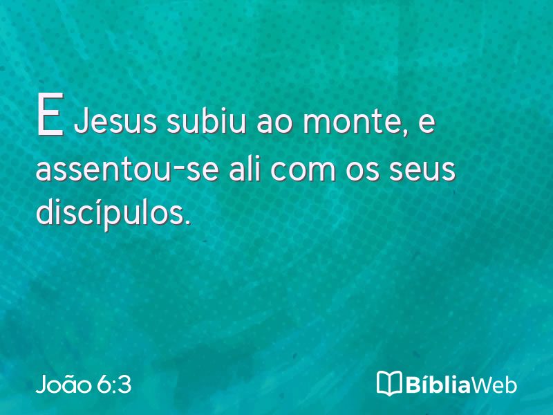 João 6:3 em imagem para compartilhar