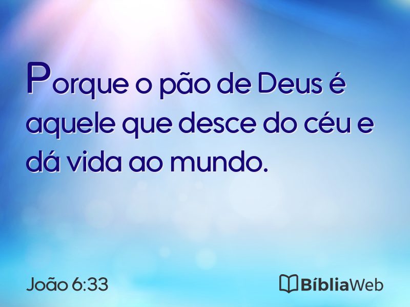 João 6:33 em imagem para compartilhar