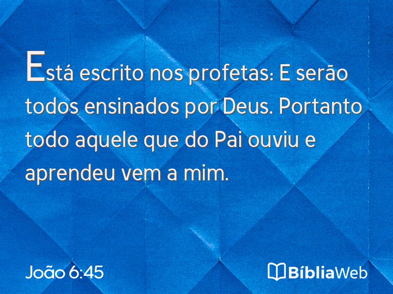 João 6:45 em imagem para compartilhar