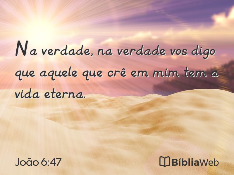 João 6:47 em imagem para compartilhar