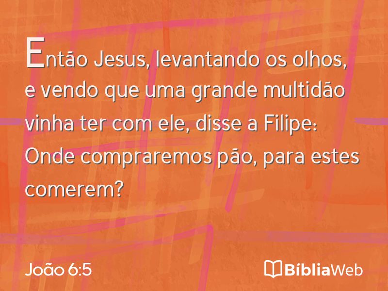 João 6:5 em imagem para compartilhar
