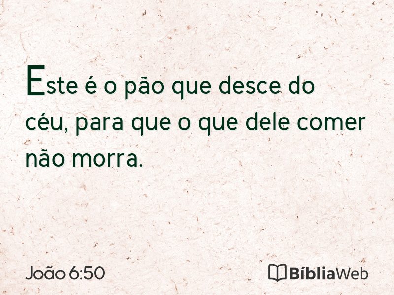 João 6:50 em imagem para compartilhar