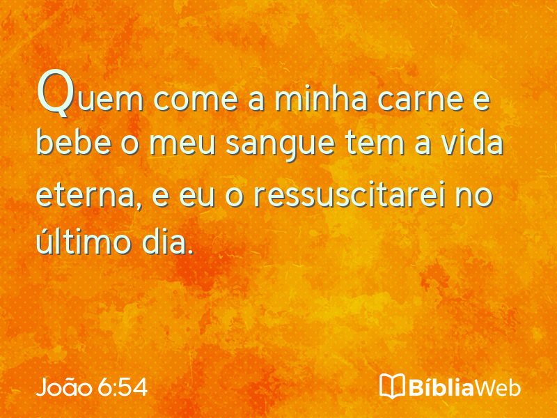 João 6:54 em imagem para compartilhar
