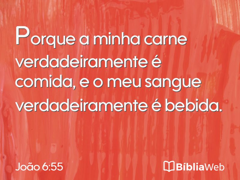 João 6:55 em imagem para compartilhar
