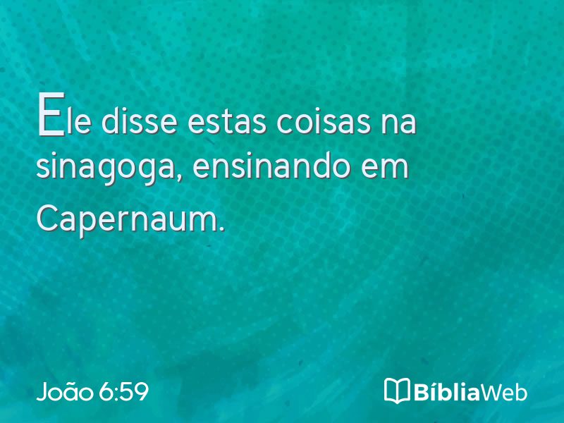 João 6:59 em imagem para compartilhar
