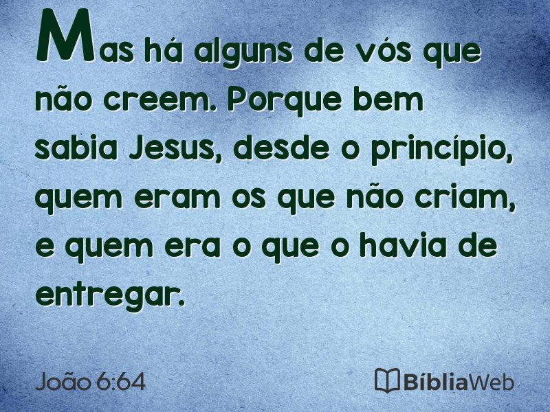 João 6:64 em imagem para compartilhar
