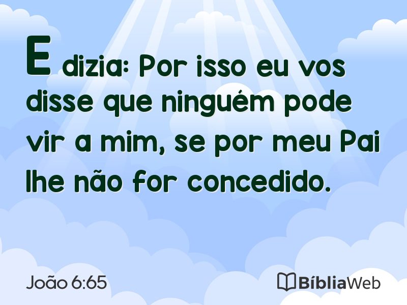 João 6:65 em imagem para compartilhar