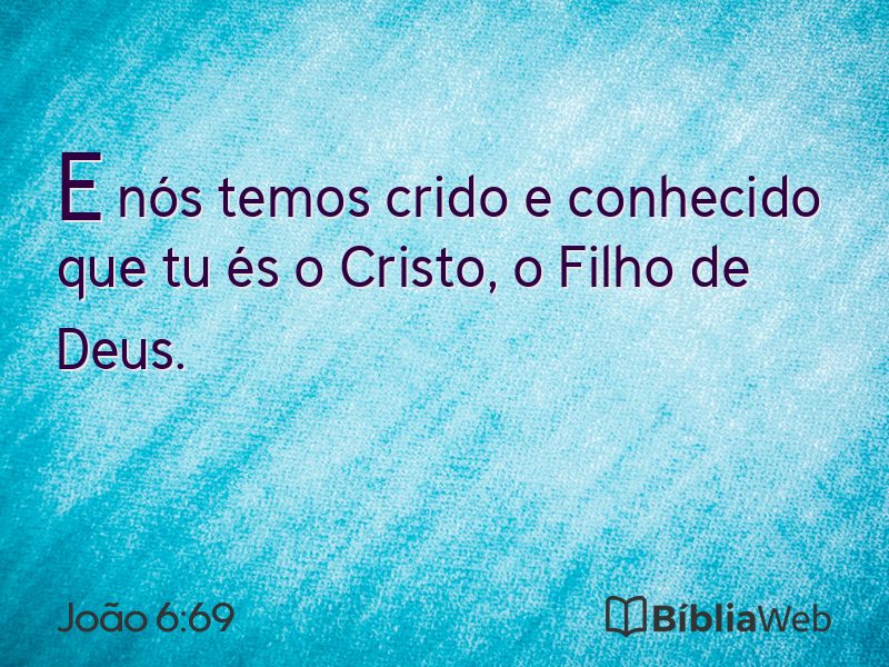 João 6:69 em imagem para compartilhar