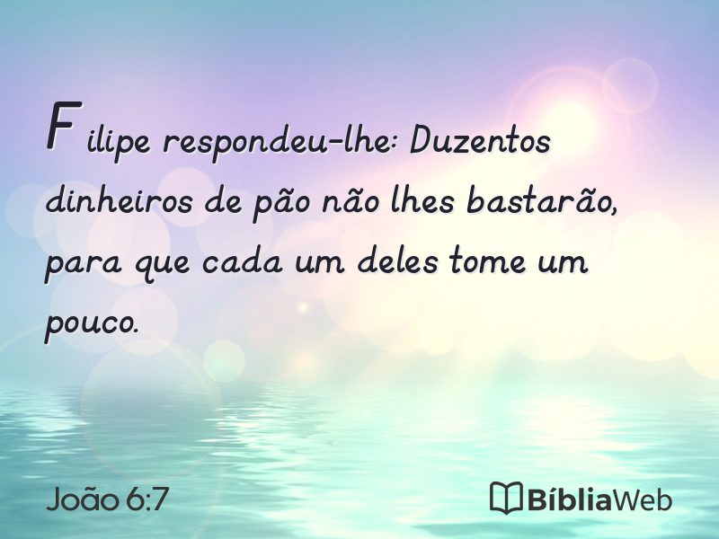 João 6:7 em imagem para compartilhar