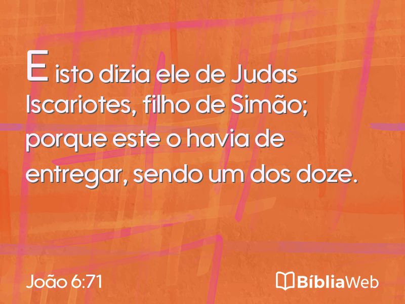 João 6:71 em imagem para compartilhar