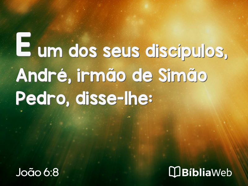 João 6:8 em imagem para compartilhar