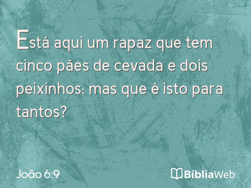 João 6:9 em imagem para compartilhar