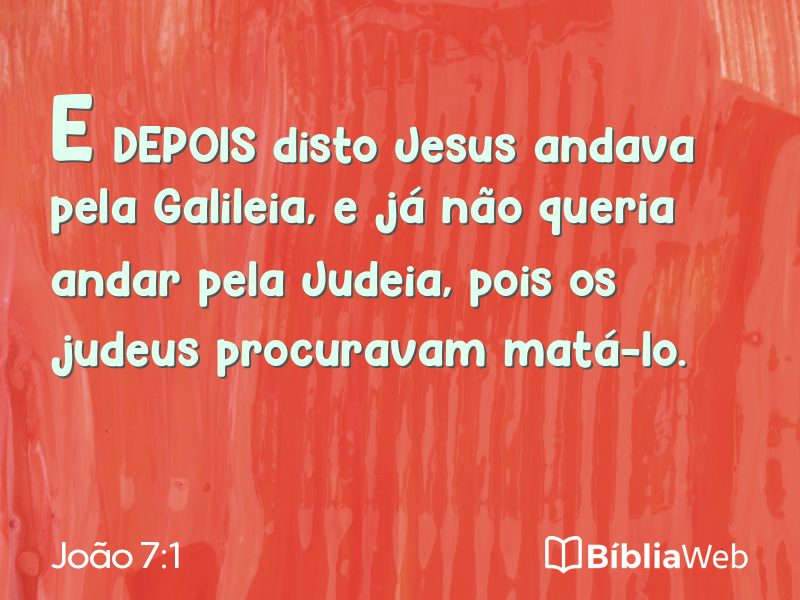 João 7:1 em imagem para compartilhar