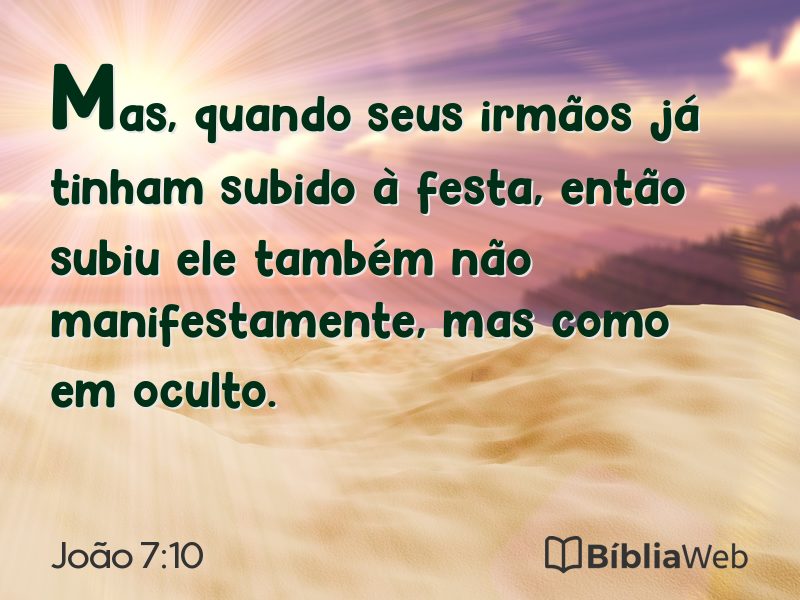 João 7:10 em imagem para compartilhar