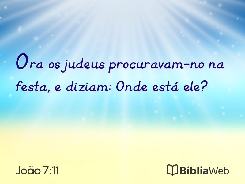 João 7:11 em imagem para compartilhar