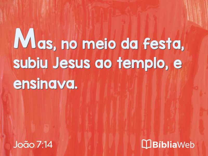 João 7:14 em imagem para compartilhar