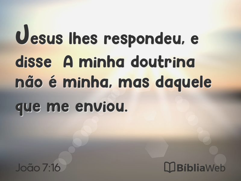João 7:16 em imagem para compartilhar