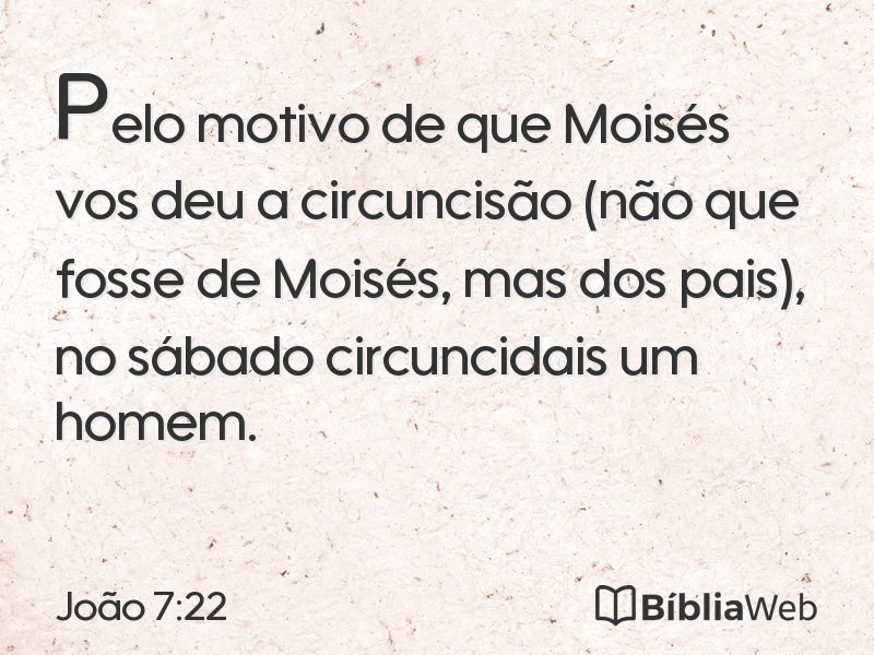 João 7:22 em imagem para compartilhar