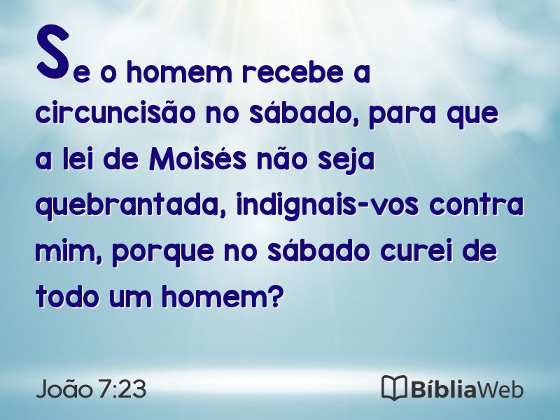 João 7:23 em imagem para compartilhar