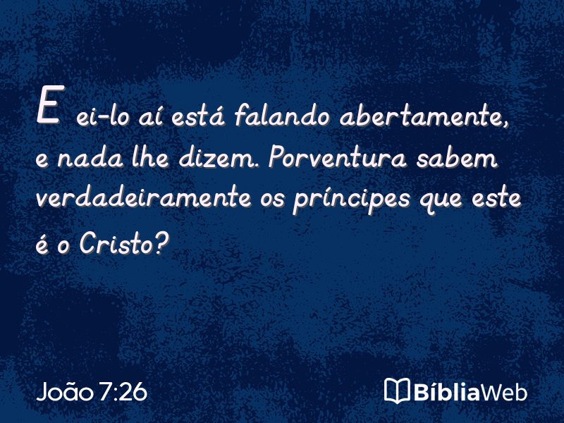 João 7:26 em imagem para compartilhar